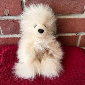 Baby Alpaca White Brown Teddy Bear 9inch NWT